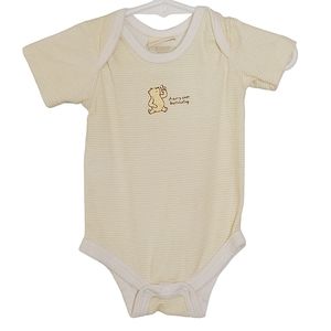 3/$20 Disney Classic Pooh Embroidered Pooh Bear Striped Onesie Size 0/3M